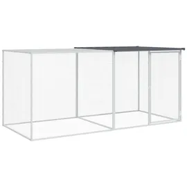 vidaXL Hühnerkäfig mit Dach Anthrazit 203x98x90 cm Verzinkter Stahl