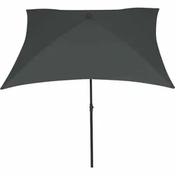 Siena Garden City Mittelstockschirm 180x180 cm Stahl/Anthrazit - Anthrazit