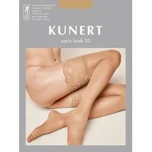 Kunert Satin Look 20 Halterloser Strumpf 1 Paar | S (I) | tan (KU-1003)