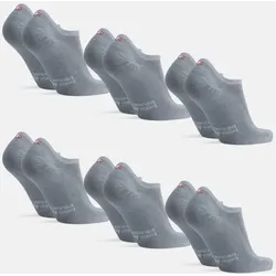 BAMBUS NO SHOW SOCKEN - 6-Pack - Grau - 35-38