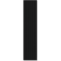 KAISER plastic® Akustikpaneele | Farbe: schwarz | Wandpaneele im Format 240 x 60 cm | Lamellenwand in Pastellfarbe | moderne Wandverkleidung (Handmuster)