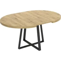 Ausziehbarer runder Tisch DUNA für 4 bis 6 Personen – Eichendekor – 110 x 110/152 x Höhe 77 cm