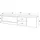 SKRAUT HOME Lowboard 212x50 cm Eiche Schwarz Holzwerkstoff