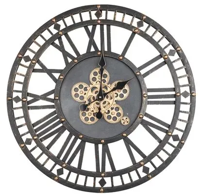 Globo Quarzwanduhr George Ø 70 cm Alu, Eisen, Stahl & Metall