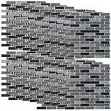 Infactory Klebefliesen: Selbstklebende 3D-Steinwandoptik-Fliesenaufkleber, 26 x 26cm, 20er-Set