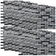 Infactory Klebefliesen: Selbstklebende 3D-Steinwandoptik-Fliesenaufkleber, 26 x 26cm, 20er-Set