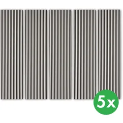 Akustikpaneel mit erhöhter Schallabsorption, 2400 x 600 mm, 5 Stück, schwarz / beige