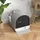 PawHut Katzentoilette 43 x 44 x 47 cm Grau