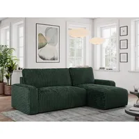 MKS Meble Ecksofa Cord 2-Sitzer Grün