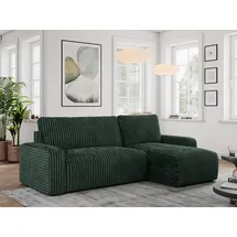 MKS Meble Ecksofa Cord 2-Sitzer Grün