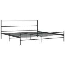 furnicato Bettgestell Schwarz Metall 180×200 cm