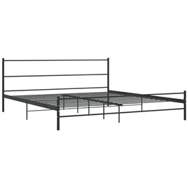 furnicato Bettgestell Schwarz Metall 180×200 cm
