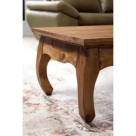 FineBuy Couchtisch Braun Massivholz 110 x 60 x 40 cm