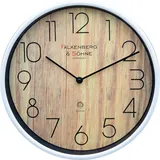 Design Funkwanduhr 30 cm Lautloses Quarzuhrwerk Funkuhr Geräuschlos - 4-MV2622-4 - Weiß