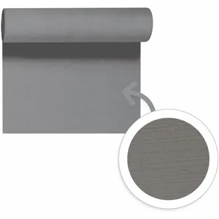Duni Tête-à-Tête-Tischläufer aus Evolin alle 1,20 m lang perforiert, Uni granite grey, 41 x 2400 cm