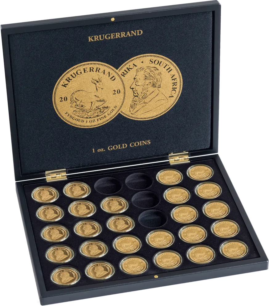 Münzkassette für 30 Krügerrand Goldmünzen (1 oz) in Kapseln