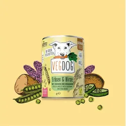 VEGDOG Veganes Hundefutter Senior Erbsen & Hirse
