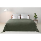 Home Affaire Tagesdecke Melli Tagesdecke, Überwurf im Landhausstil, für Kinder und Erwachsene, leichter Bettüberwurf ohne Füllung, auch als Tischdecke verwendbar grün 280 cm x 210 cm