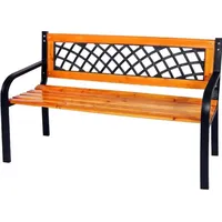 Mojawo Mojawo, Gartenbank, Gartenbank Parkbank Massivholz Metall pulverbeschichtet 120x52x74cm