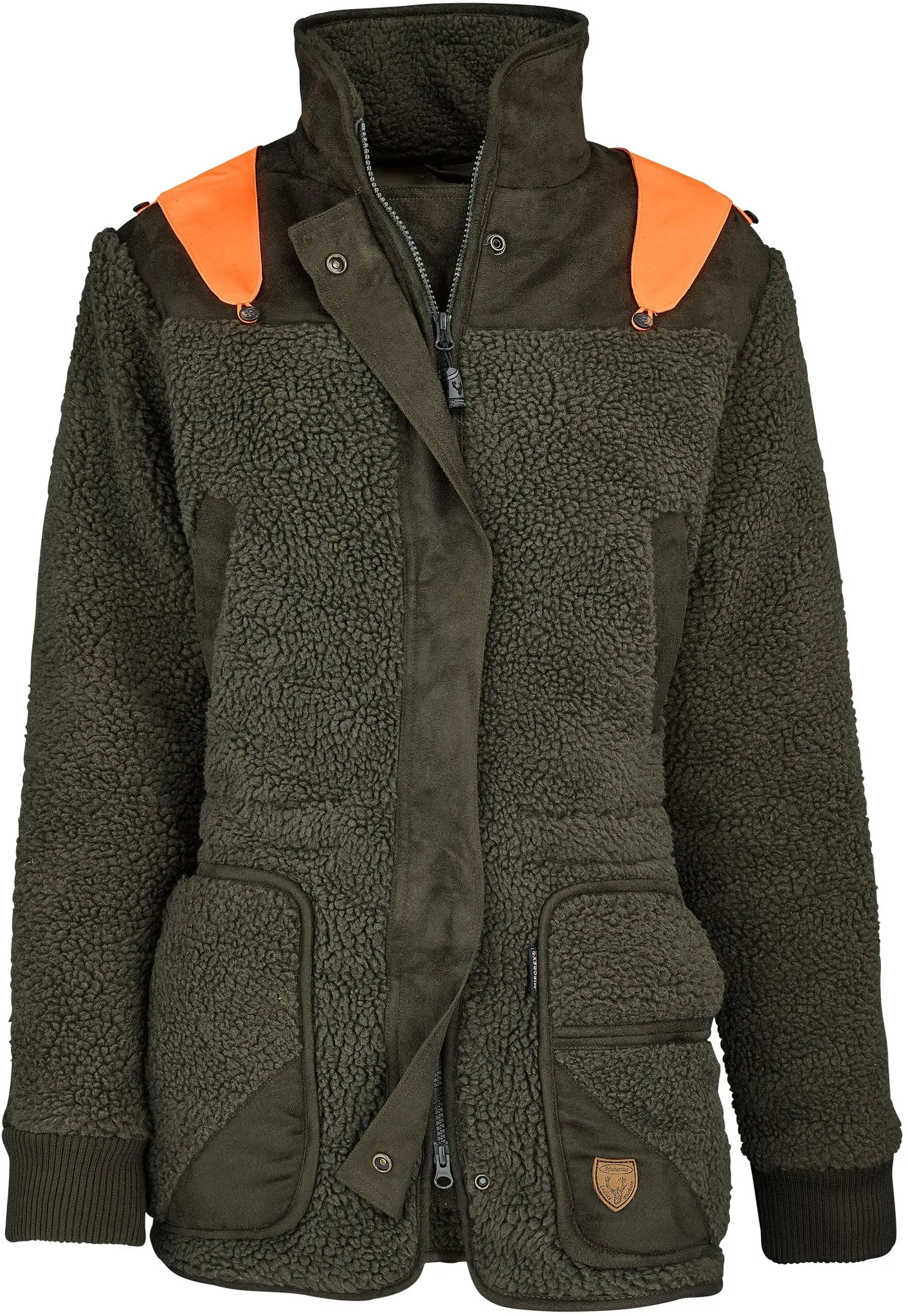 Hubertus Faserpelzjacke Miporex, oliv-orange, 34