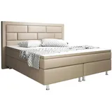 IHG Boxspringbett Nizza 180x200 cm Kunstleder Muddy