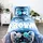 AC-Deco Game Over Baumwolle Blau 140 x 200 cm + 70 x 90 cm