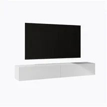mai & mai Fernsehtisch Lowboard 200x40,2x30 cm Weiß Holz