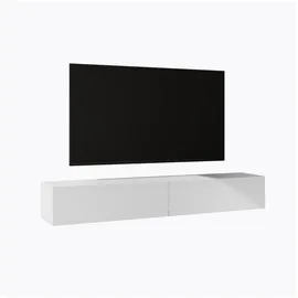 mai & mai Fernsehtisch Lowboard 200x40,2x30 cm Weiß Holz