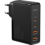 Baseus GaN2 Pro Quick Charger (100 W), USB + 2x USB-C 100W EU Schwarz