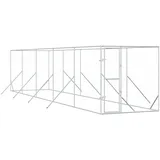 vidaXL Outdoor-Hundezwinger 2 x 10 x 2 m Stahl Silber