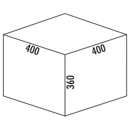 Naber Cox® Box 2T 400-2. Abfallsammler, mit Biodeckel, hellgrau.