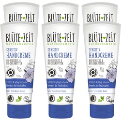 BLÜTE-ZEIT Handcreme Sensitiv Bio Hibiskus & Bio Sheabutter 75 ml, 6er Pack