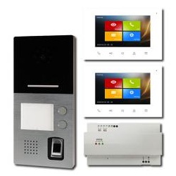 HHG Villa-Video AP Set mit Fingerprint für das 2-Familienhaus