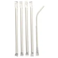 Papstar 100 PAPSTAR Strohhalme pure weiß