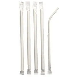 Papstar 100 PAPSTAR Strohhalme pure weiß