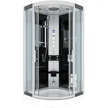 AcquaVapore Dampfdusche Duschtempel Sauna Dusche Duschkabine D46-03T3-EC 80x80 cm Mit 2k Scheiben Versiegelung