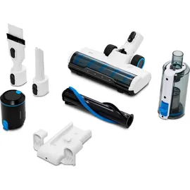 Medion P250 Stabstaubsauger (kabellos, beutellos, Zyklon-Technologie, 250 Watt, 2in1 Stielstaubsauger und Handstaubsauger mit Akku, Staubsensor, HEPA H13, LED Touch Display, Bürstenrolle)