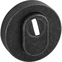 halcö 0111.114.00.0.01 Sicherheitsrosette rund - außen, PZ, mit KZS, verzinkt schwarz passiviert,