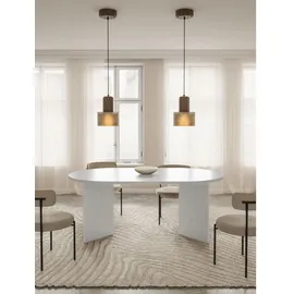 Selsey Ovo – Ausziehbarer Esstisch, rund, 110–190 x 110 cm, Weiß