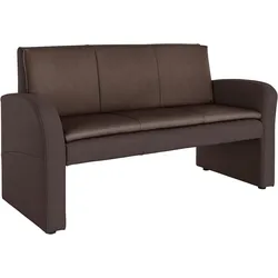 Polsterbank EXXPO - SOFA FASHION "Cortado, elegant und zeitlos, bequem", braun, B:162cm H:89cm T:67cm, Luxus-Microfaser (100% Polyester), Sitzbänke, hohe Bodenfreiheit, schöne Detailverarbeitung, wahlweise Lederbezug