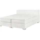 Beliani Boxspringbett Weiß 140 x 200 cm