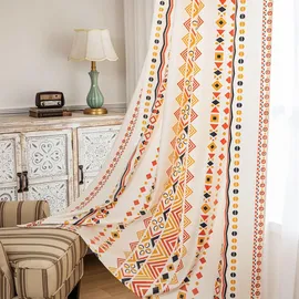 OEM 2er-set Transparente Leinen-outdoor-vorhänge 132 X 244 Cm – Wetterfest Boho-stil für Balkon Pergola Und Terrasse