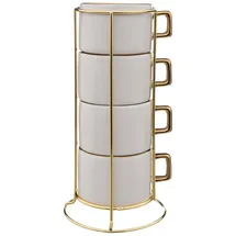 SECRET DE GOURMET Tasse 0,17 l Weiß 4 St.