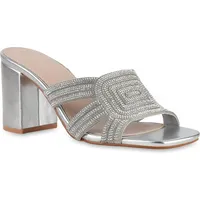 VAN HILL Damen Pantoletten Sandaletten Klassische Strass Cut-Outs Schuhe