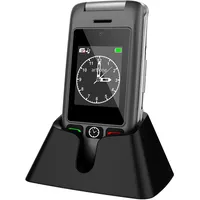 artfone G6 4G Seniorenhandy Klapphandy Ohne Vertrag, SOS Notruftaste, Ladestation, Handy für Senioren, Radio, 2,4 Zoll Zweibildschirm, 1300mAh Akku, Schwarz