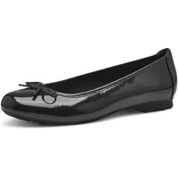 Jana Damen Ballerinas mit Schleife Vegan, Grau (Grau Lack),