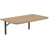 AKKE Klapptisch, Wandklapptisch mit abgerundete Ecken für Küche Kinderzimmer klappbar 60 cm x 70 cm