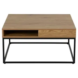 Willford Couchtisch 4 Räume natur, schwarz.