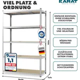 karatcommercial Schwerlastregal Grizzly Verzinkt Höhe: 200 cm Breite: 100 cm