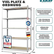 karatcommercial Schwerlastregal Grizzly Verzinkt Höhe: 200 cm Breite: 100 cm